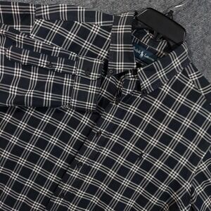 Ralph Lauren Shirt Mens XL Blue Plaid Classic Fit Button Down Long Sleeve Casual